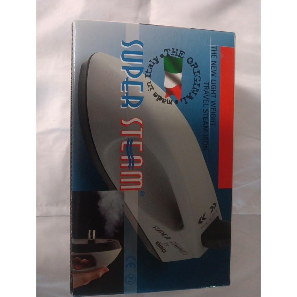 Euro Super Steam Light Weight Travel Steamer Iron Made Italy Box Instructions